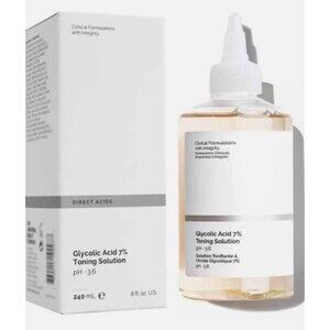 Direct Acids Glycolic Acid 7% Toning Resurfacing Solution PH 3.6  240ml 8 Oz NEW